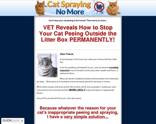 Cat Spraying No More – How to Stop Cats From Urinating Outside the Litterbox! Cat Spraying No More – How to Stop Cats From Urinating Outside the Litterbox!