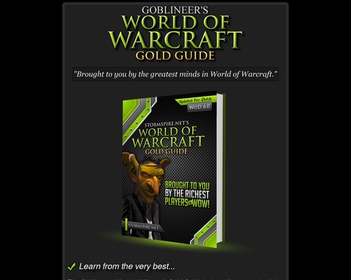 Goblineer’s World of Warcraft WoW Gold Guide – 75% Payout! Goblineer’s World of Warcraft WoW Gold Guide – 75% Payout!